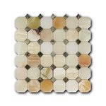 Octagon Pattern Verde Onix + Rain Forest Green Мозаика Marble Mosaic